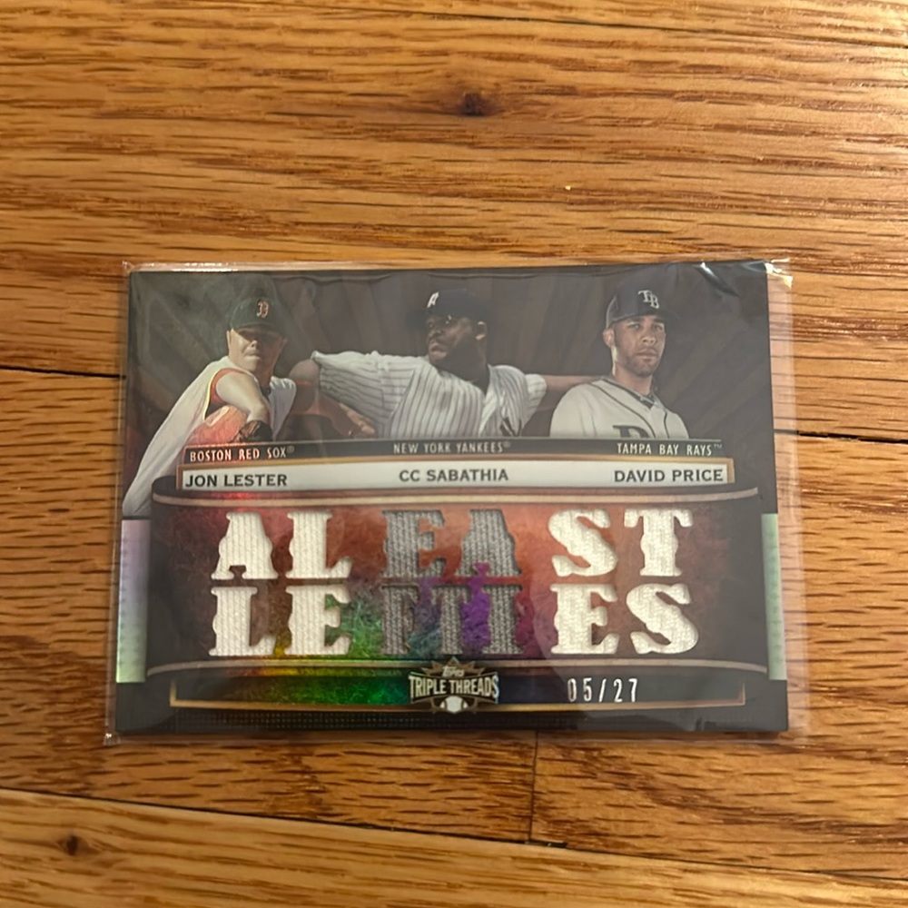 AL East Lefties Memorabilia Card